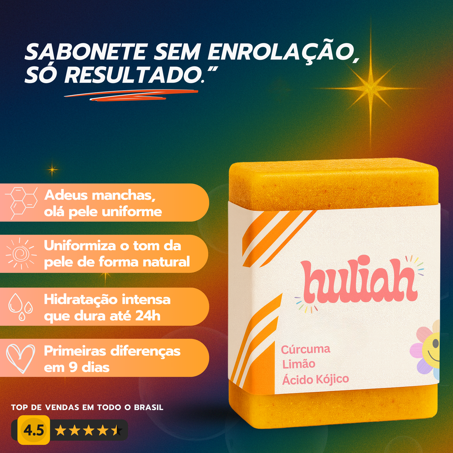 Sabonete Radiante de Cúrcuma e Kójico