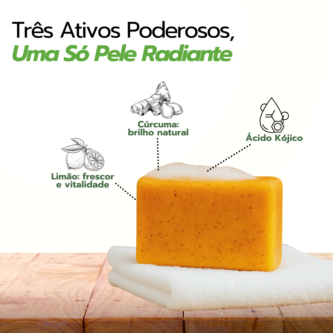 Sabonete Radiante de Cúrcuma e Kójico