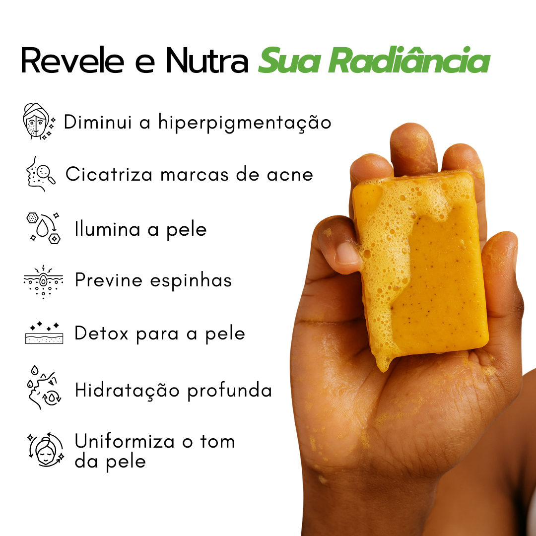 Sabonete Radiante de Cúrcuma e Kójico
